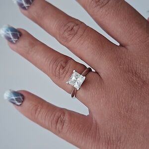 2ct Princess Cut Solitaire Style 2